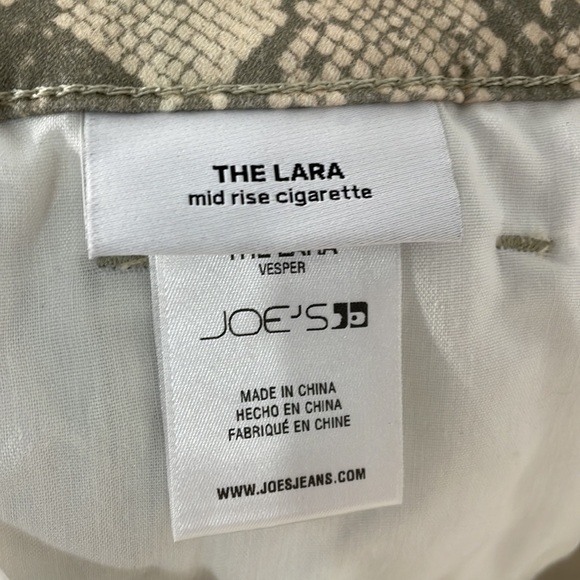 NEW Joe’s Jeans Lara Mid Rise Cigarette Vesper Snakeskin Print Size 26 - Picture 8 of 8